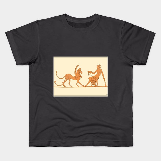 Maiden and Griffin Kids T-Shirt by Mosaicblues